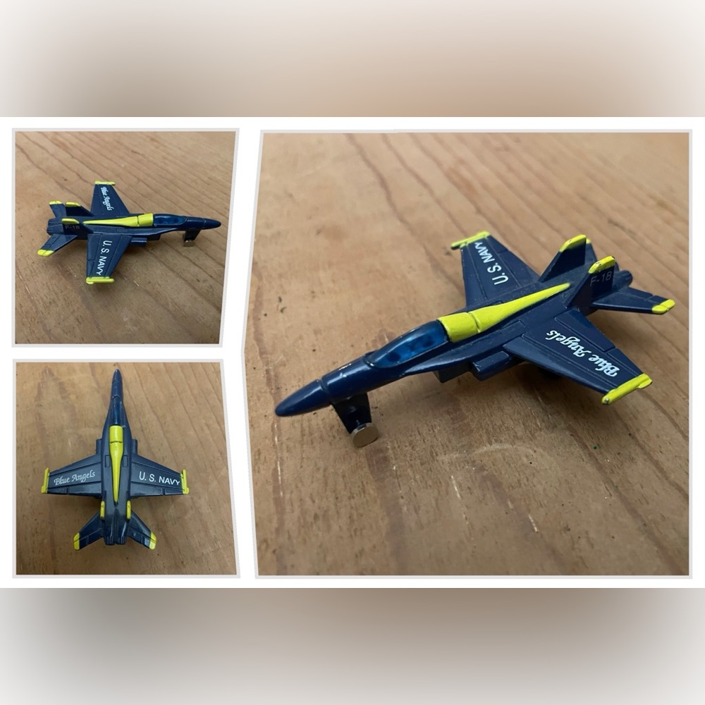 Vintage 1990s Diecast Blue Angels Airplane USAF Jet